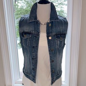 J Crew Indigo Denim Vest, 100% Cotton, Small, NWOT